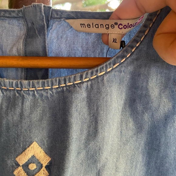 Melange  Embroidered Tops. - Picture 5 of 5